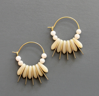 Mini Matte Cream Hoops