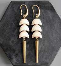 Stacked Crescents Spike Earrings