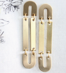 Art Deco Brass Post Earrings