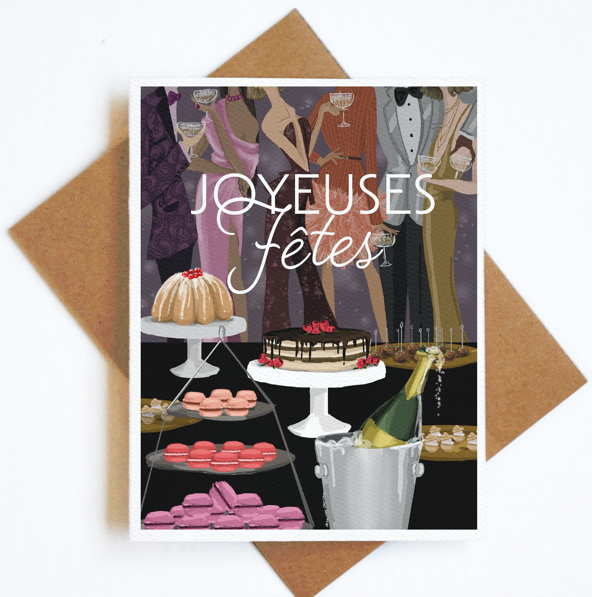 Card Soiree Joyeuses Fetes