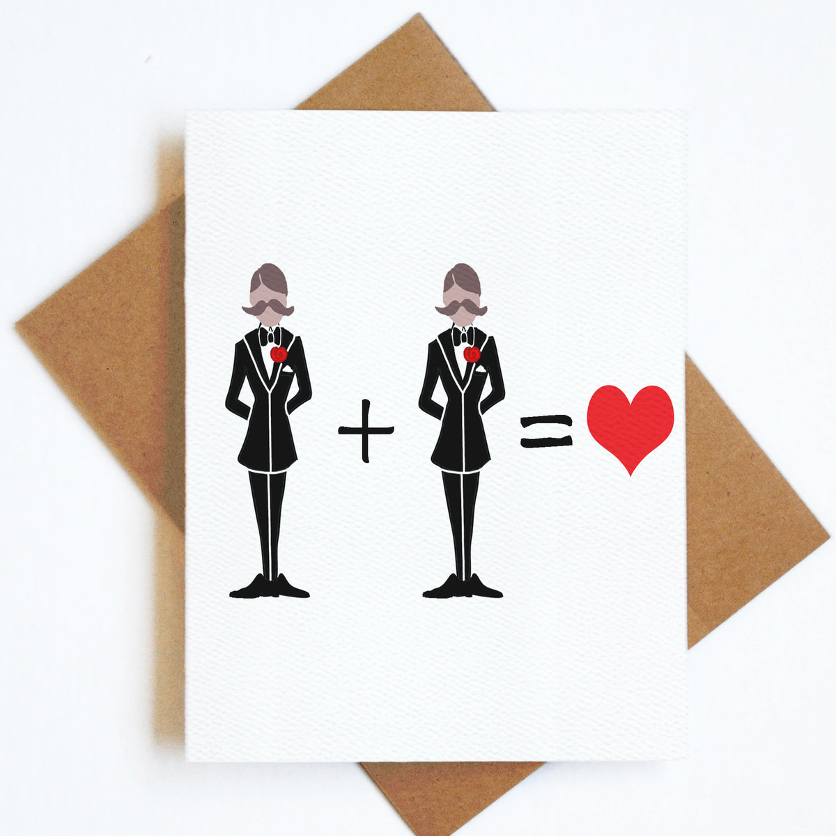 Card Marriage Mustache M/M