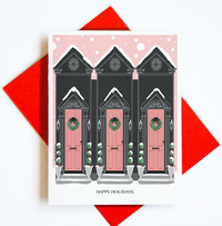 Card Happy Holidays Wreath