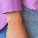 Bracelet Trèfle en Grenat Vert Sophie Deschamps