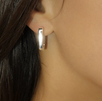 Boucles d'oreilles U-Link en argent Leah Alexandra