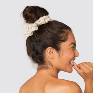 Kitsch Brunch Scrunchie Frayed Linen
