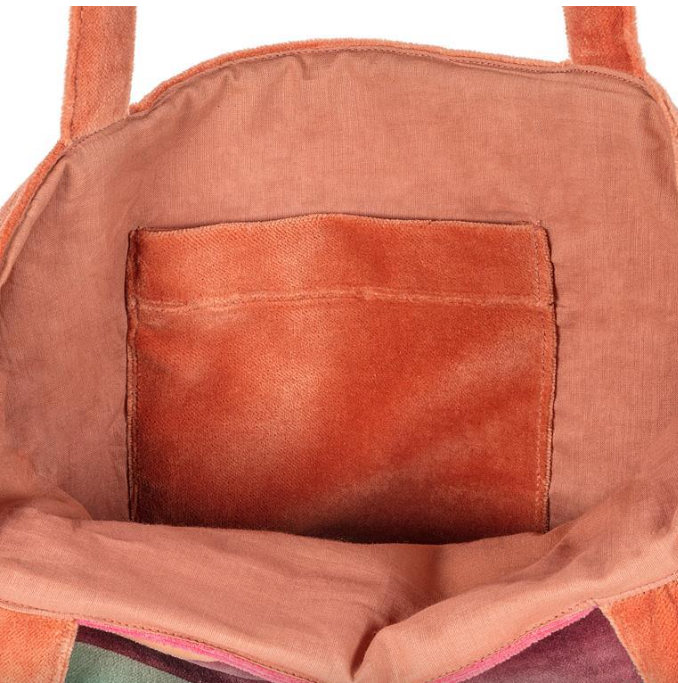 Striped Velvet Tote