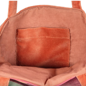 Striped Velvet Tote