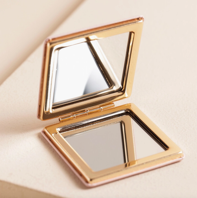 Miroir de poche fraise