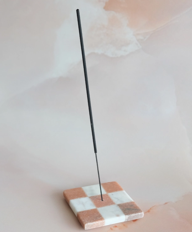 Porte-encens à motifs en marbre