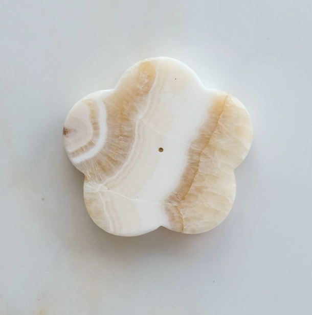 Stone Flower Incense Holder