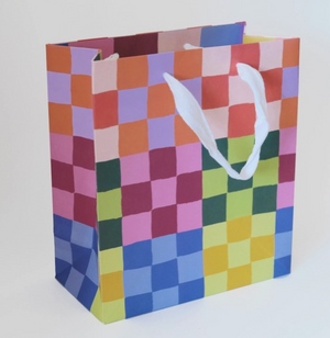 Rainbow Check Gift Bag