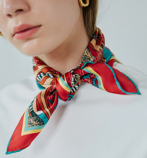 Madagascar Silk Bandana Red