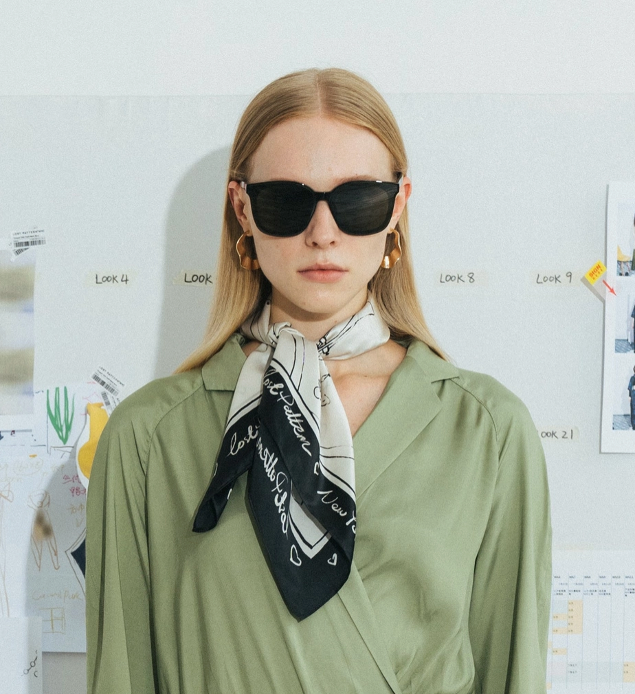 New York In Sketches Silk Scarf B&W