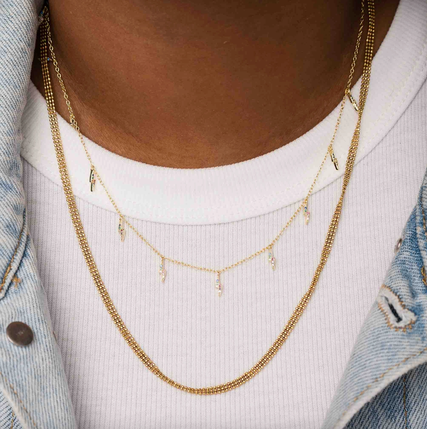 Larissa Loden Lightning Bolt Drop Necklace