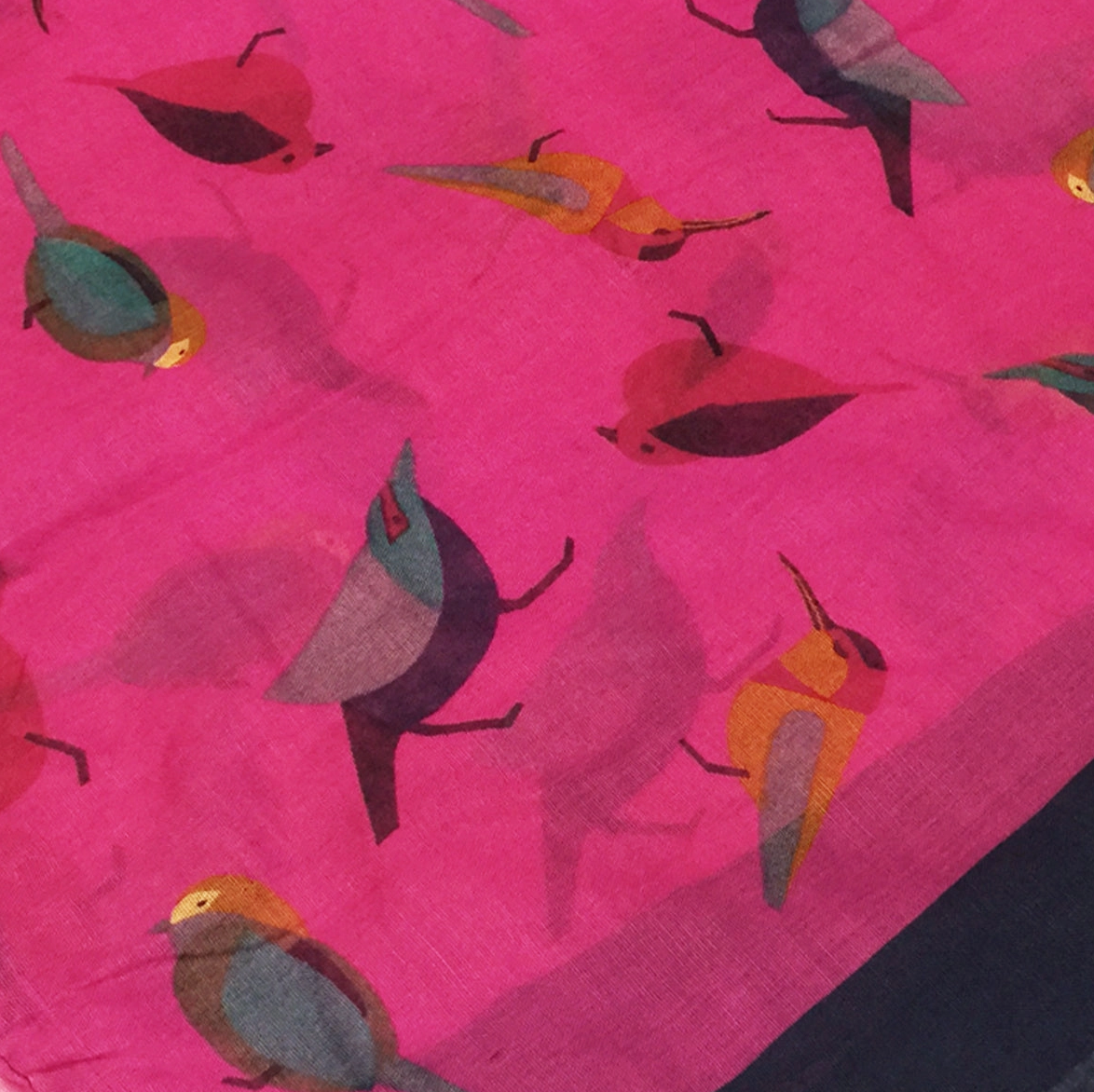 Écharpe Oiseau Magenta