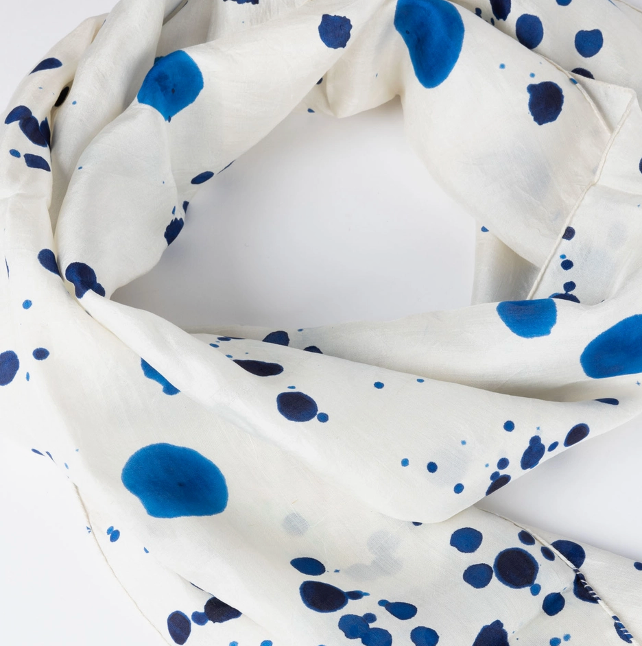 Ink Splatters Silk Scarf