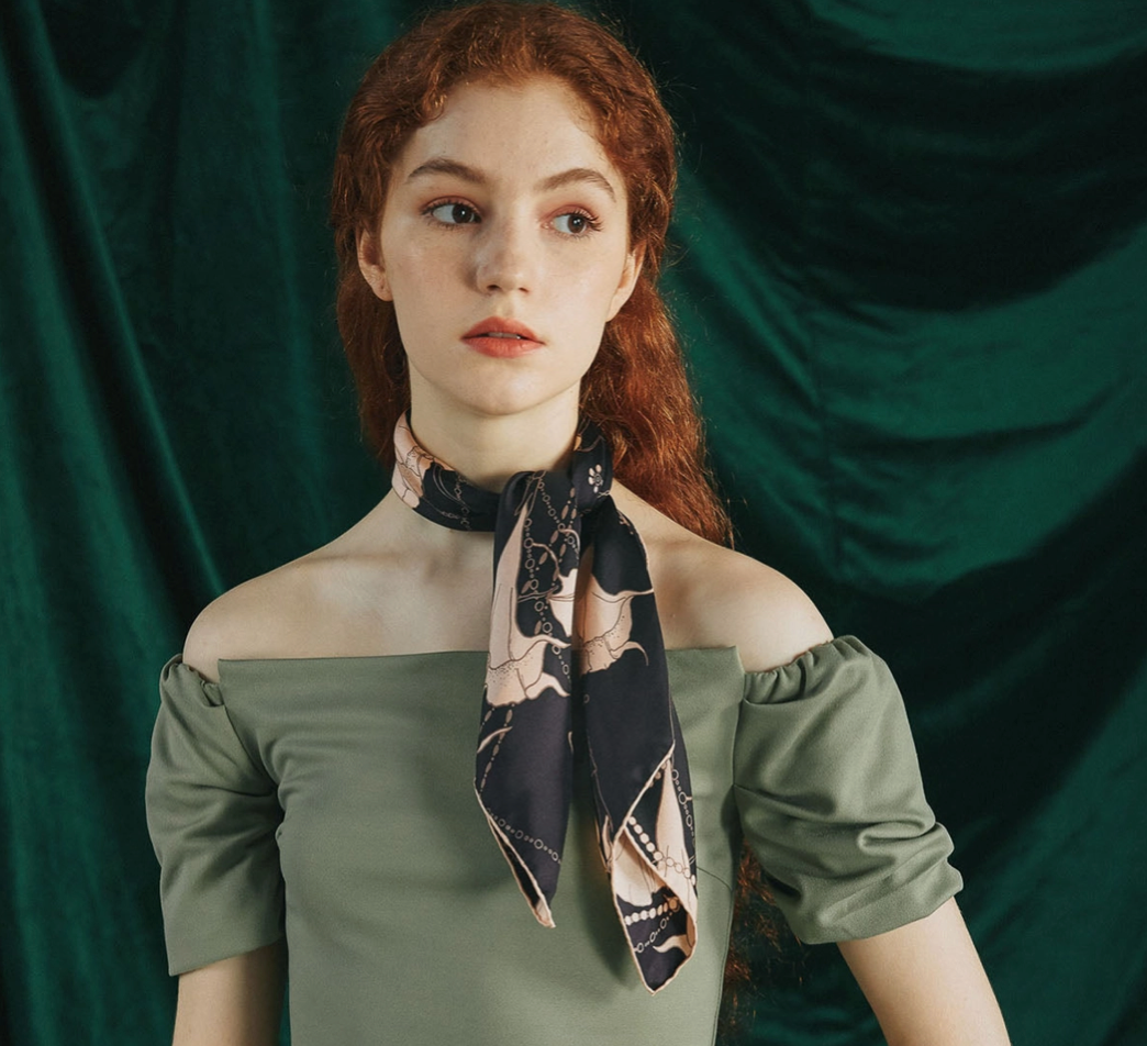 Datura Silk Scarf Espresso