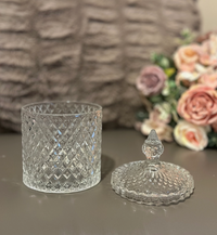 Diamond Cut Crystal Jar