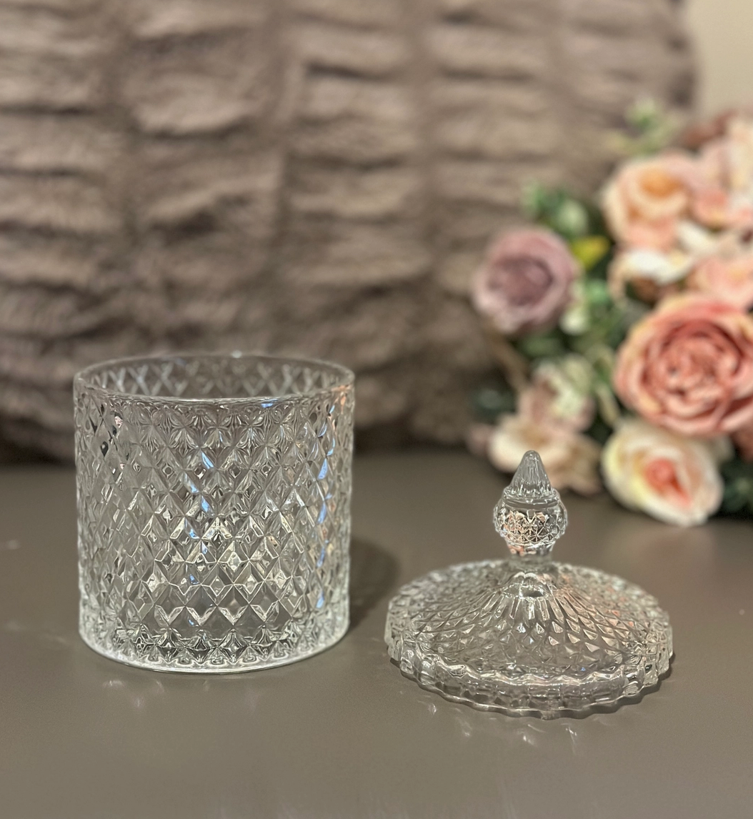 Diamond Cut Crystal Jar