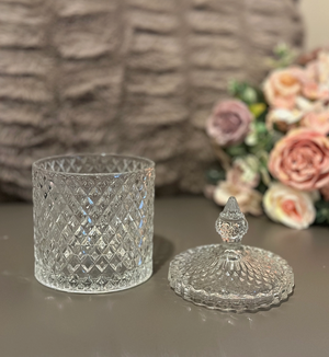 Diamond Cut Crystal Jar
