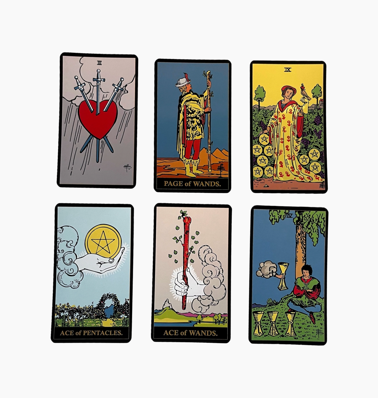 Tarot doré et guide en feuille d'or