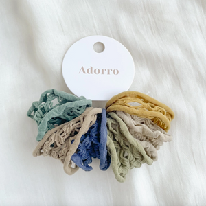 Seamless Boho Mesh Hair Tie Set/6