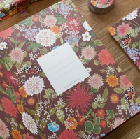 Journal en lin roux relié