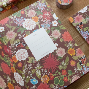 Journal en lin roux relié