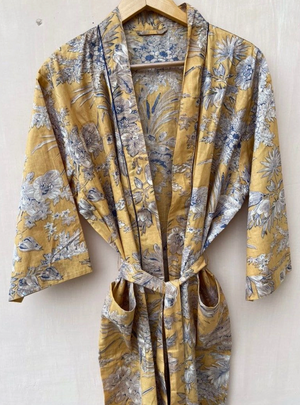 Kimono en Toile de Moutarde