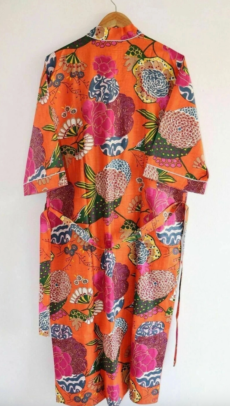 Kimono Floral Mandarine