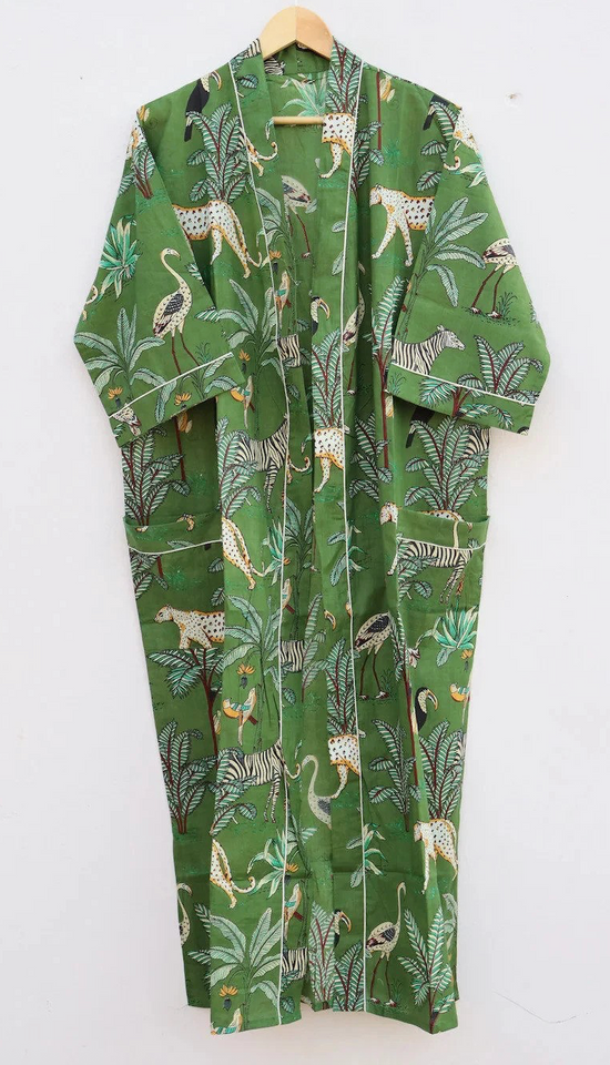 Green Safari Kimono
