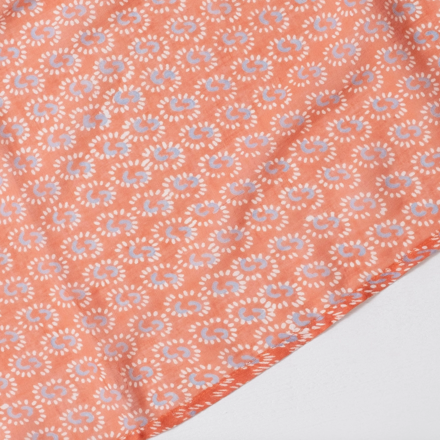 Sunburst Coral Block Printed Scarf