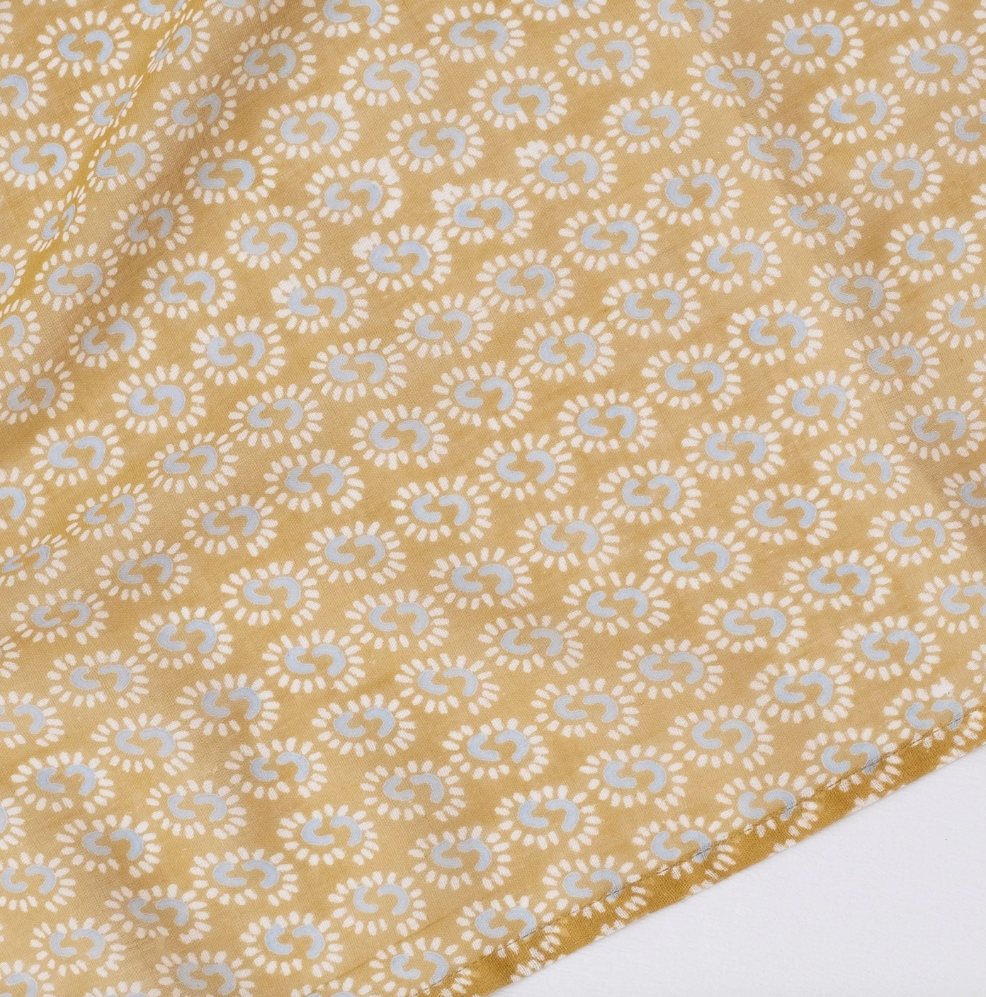 Sunburst Dark Honey Block Printed Scarf