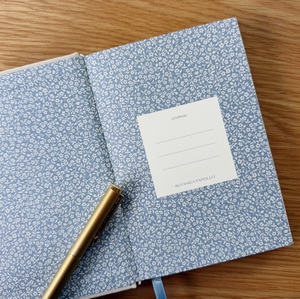 Blue Flora Linen Bound Journal