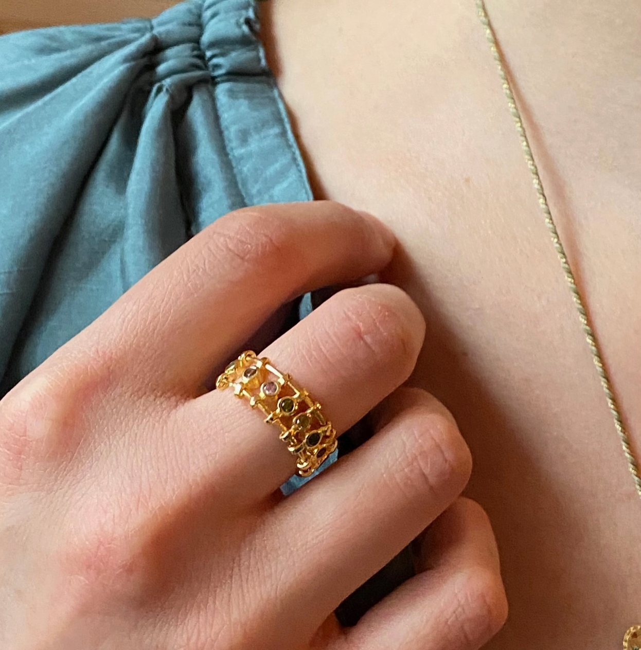Sophie Deschamps Radha Multi Tourmaline Ring