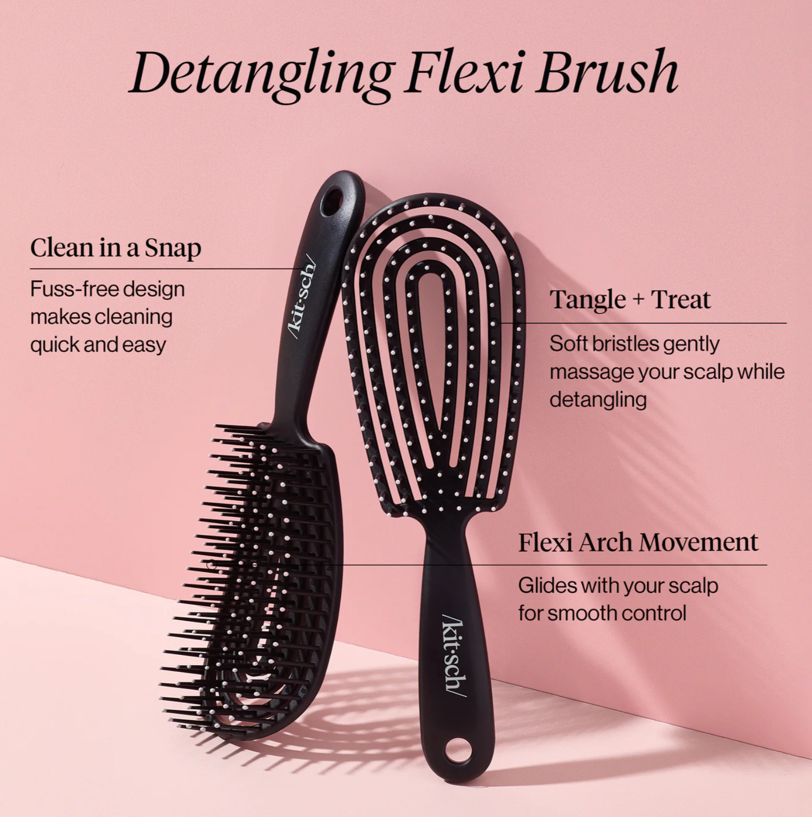 Kitsch Detangling Flexi Brush Black