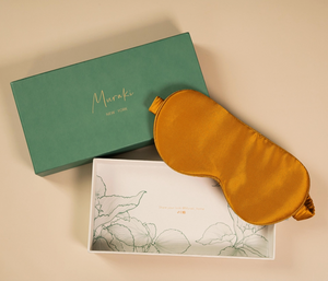 Burnt Orange Silk Eye Mask