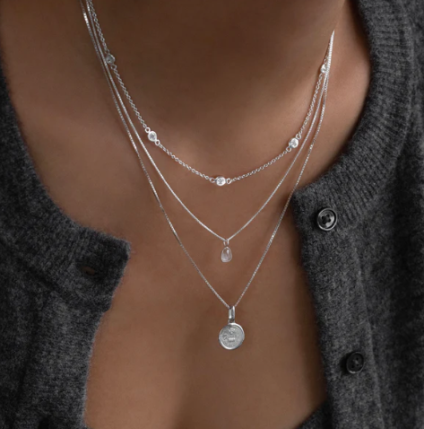Leah Alexandra Collier Slice Pierre de Lune Argent
