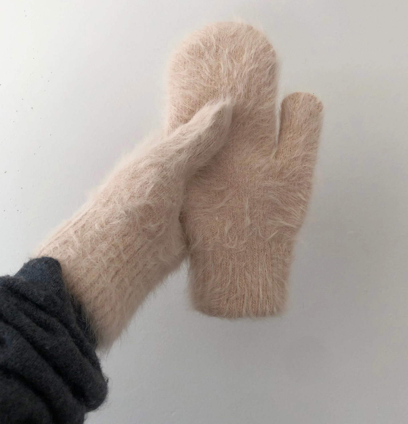 Fluffy Angora Mittens