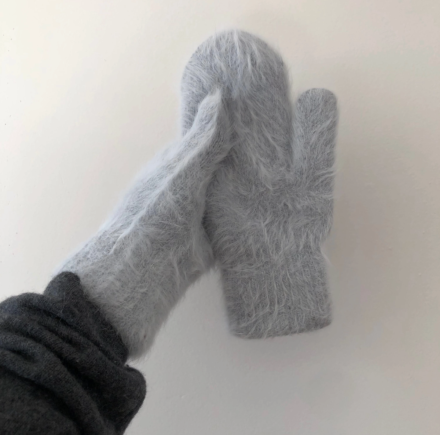 Fluffy Angora Mittens