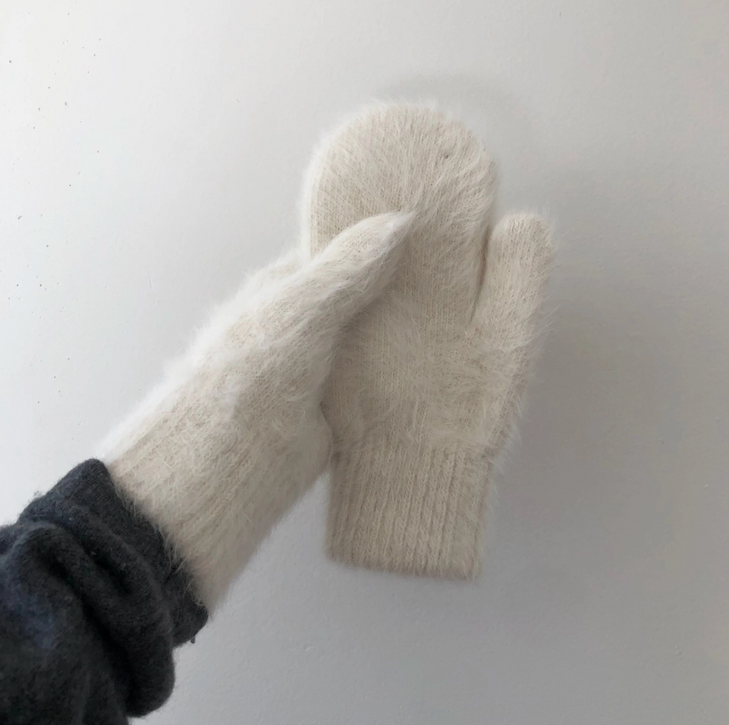 Fluffy Angora Mittens