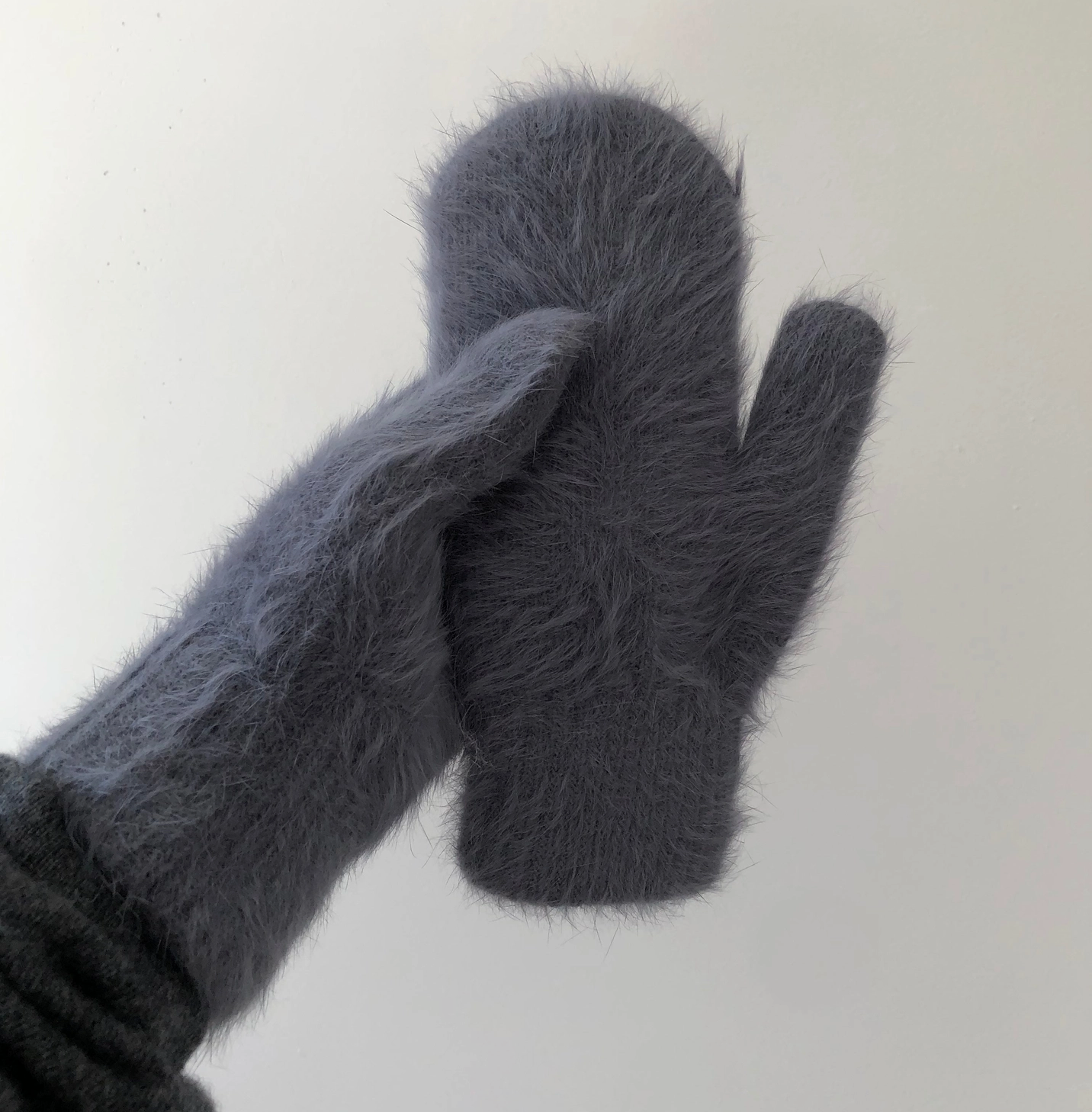 Fluffy Angora Mittens