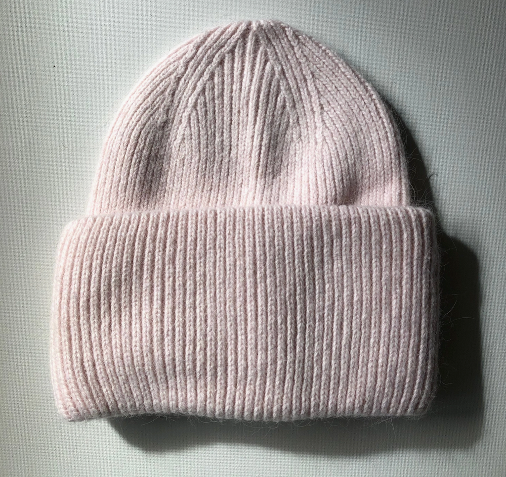 Snow Pastel Angora Beanie