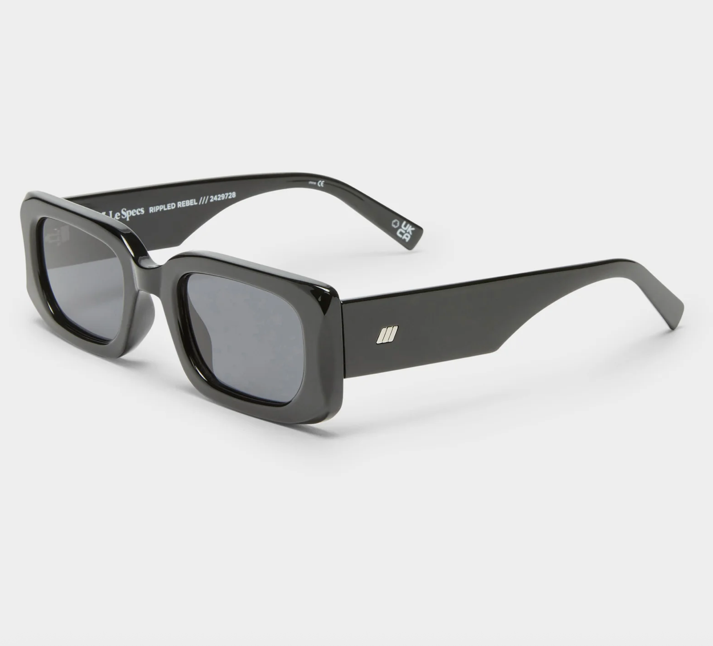 Le Specs Rippled Rebel Black