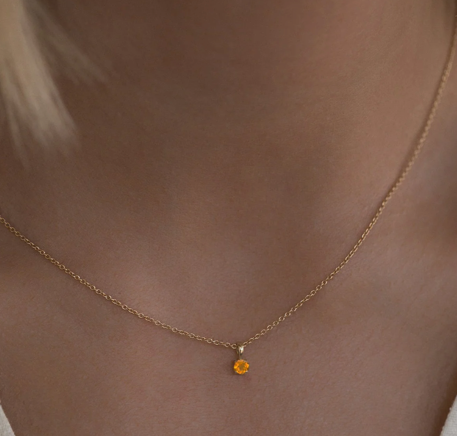 Leah Alexandra Citrine Birthstone Necklace