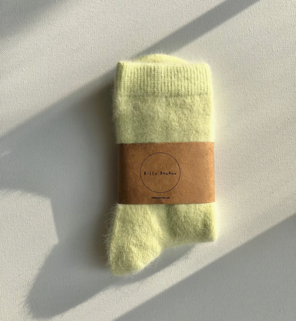 Fluffy Angora Socks