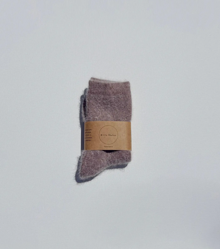 Fluffy Angora Socks