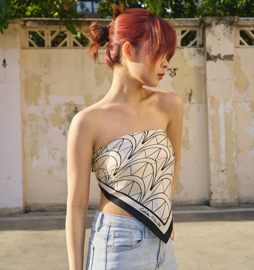 Chrysler Silk Bandana Scarf Ivory