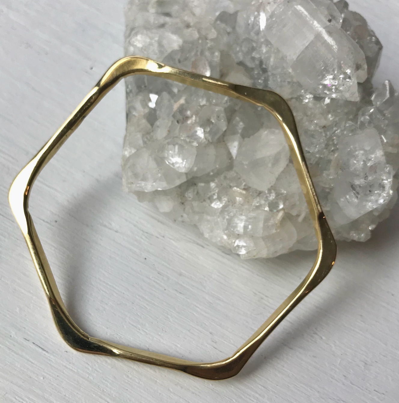 Hammered Brass Bangle