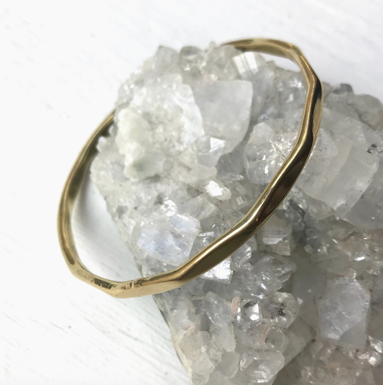 Hammered Brass Bangle